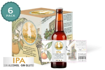 Luz de Abril IPA sin alcohol y sin gluten (Caja 6 botellas 33cl)
